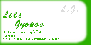 lili gyopos business card